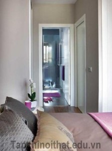 Ngắm căn hộ 45m² sử dụng gam tím hồng mà không "sến"