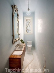 Các lưu ý bài trí giúp phòng tắm hẹp ấn tượng hơn